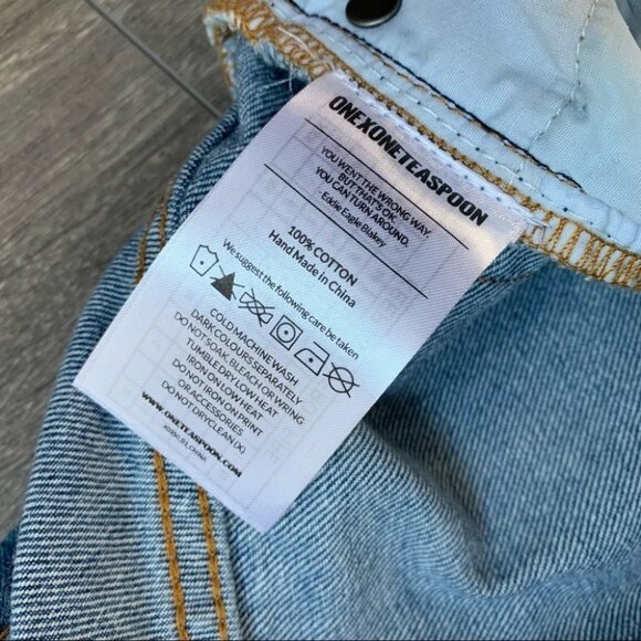 One Teaspoon Awesome Baggies Jeans Straight leg Boyfriend Distressed Denim - Picture 12 of 16